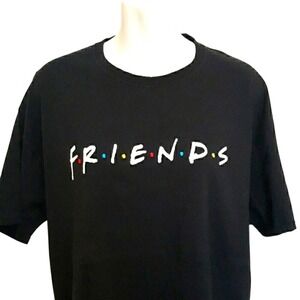 Friends The‎ Television Series Graphic T-Shirt Black Cotton Logo XL RN111647